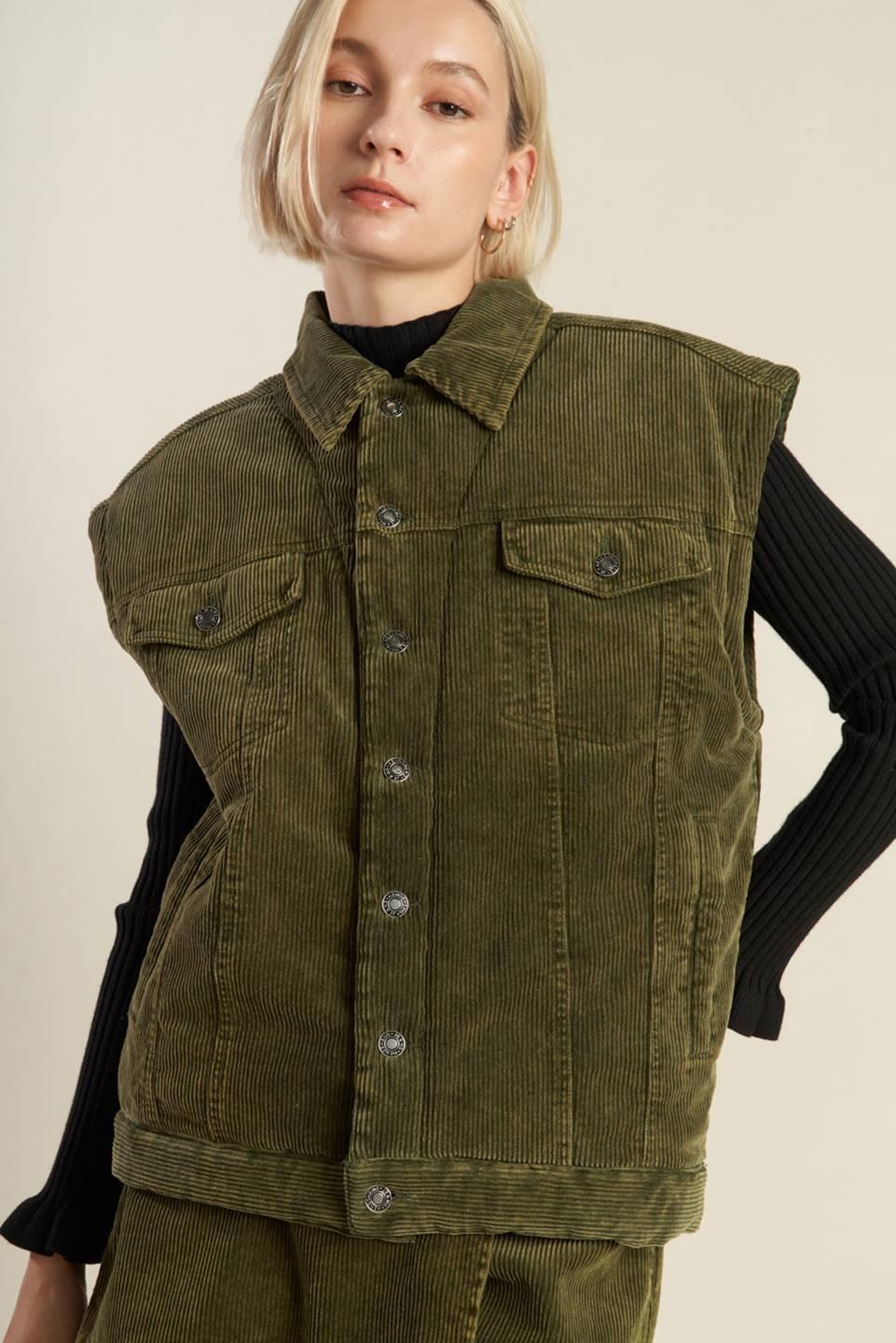ESCAPING REALITY CORDUROY VEST.