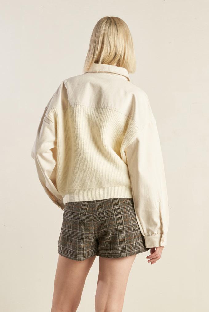 GO-GETTER GIRL SWEATER TWILL JACKET.