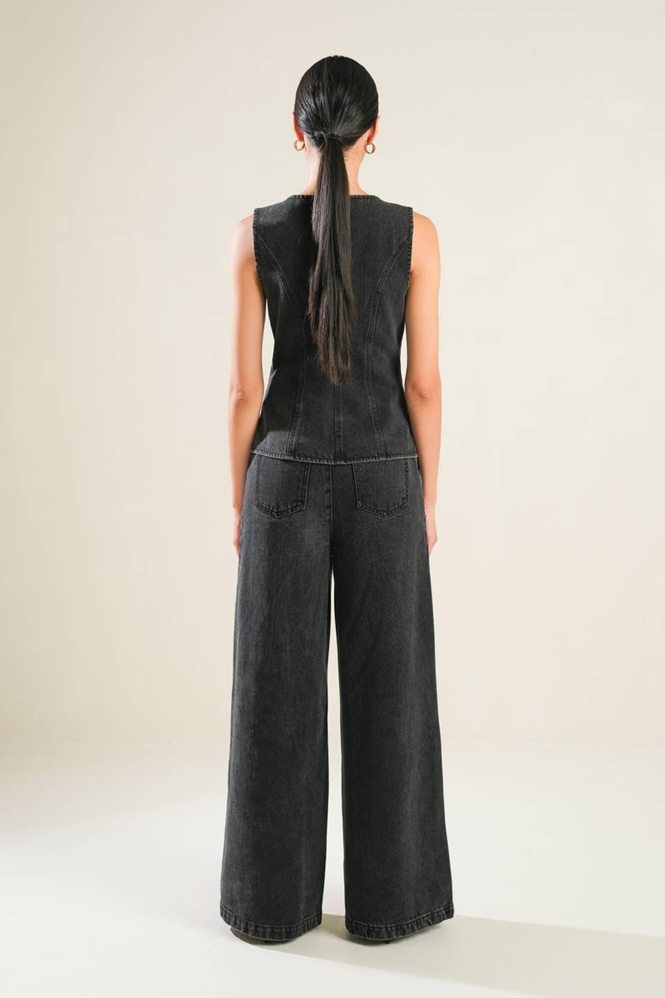 MYSTIC SANDS DENIM VEST.