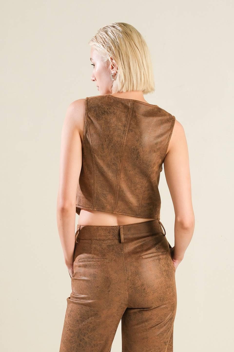 A GIFT FROM LOVE LEATHER VEST.