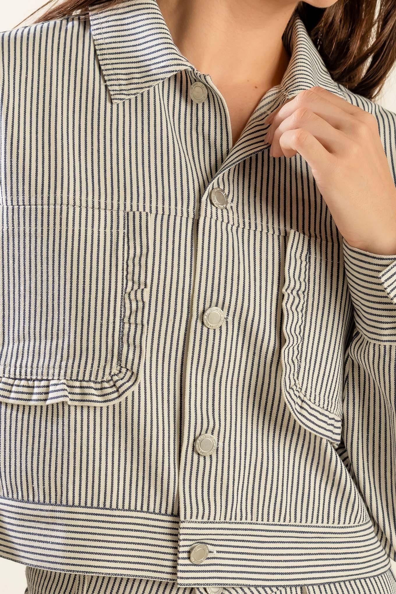 HONESTLY LOVE YOU TWILL CROP JACKET - Flying Tomato - JACKETS - Freemarket