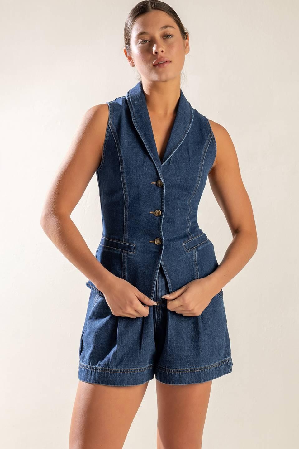 SPRING ROMANCE DENIM VEST.
