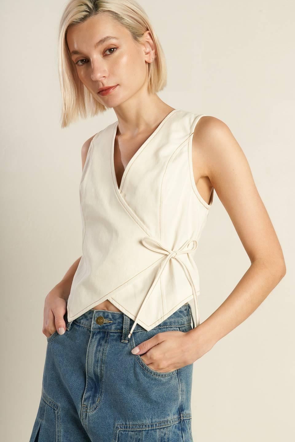 WATCHING THE WIND WOVEN VEST - Flying Tomato - VEST - Freemarket