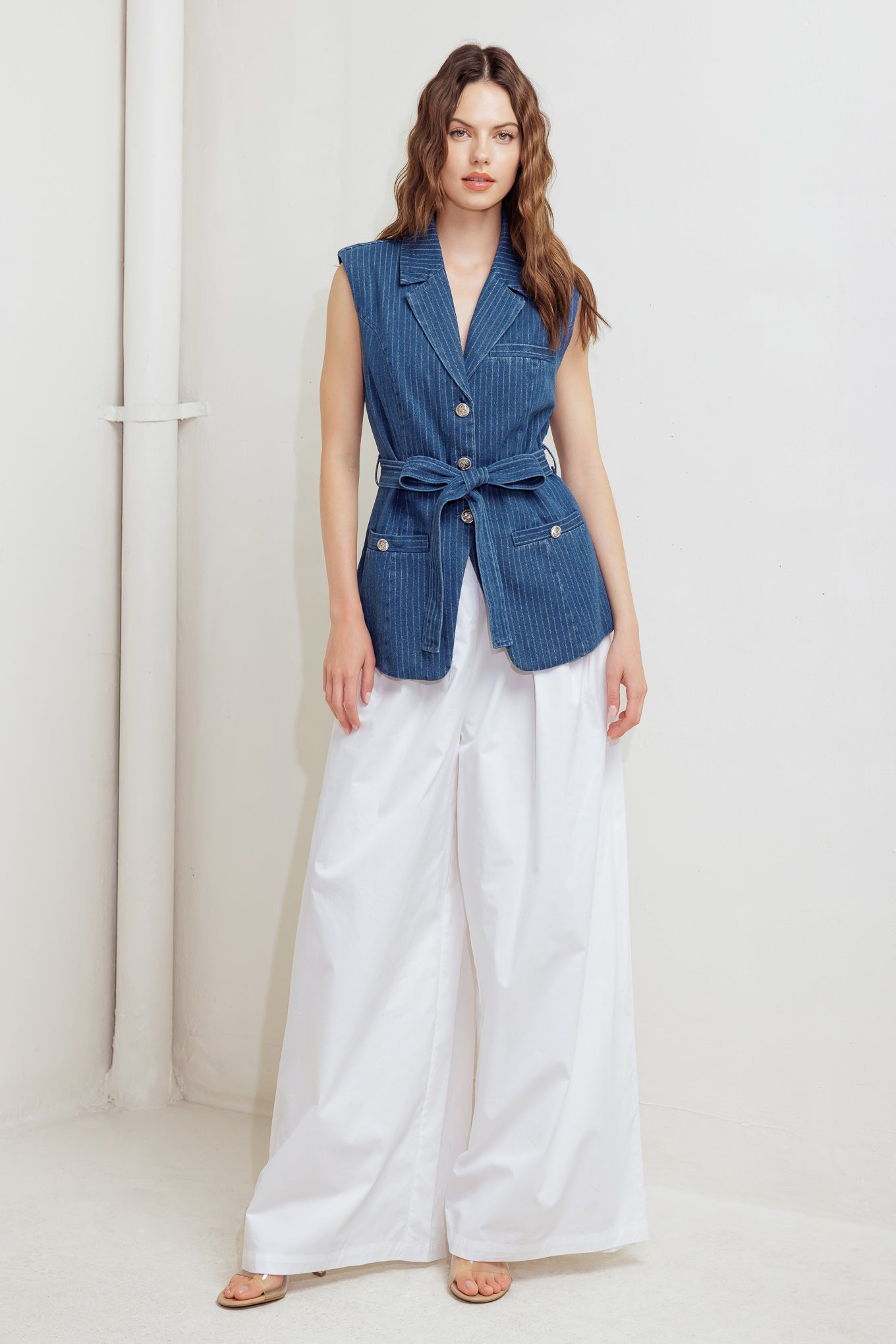 BLUE MUSE WOVEN VEST