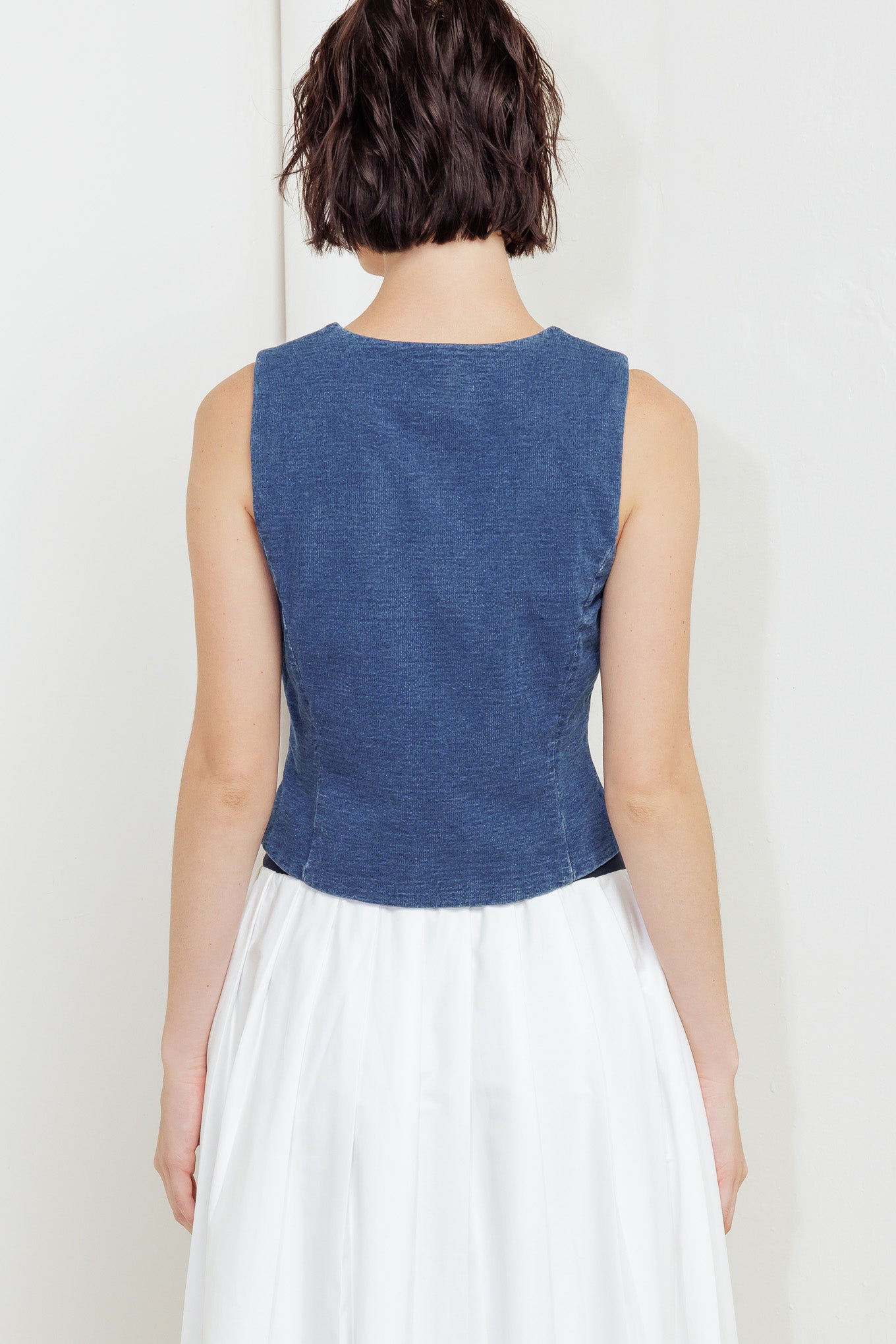 URBAN INDIGO FRENCH TERRY DENIM VEST