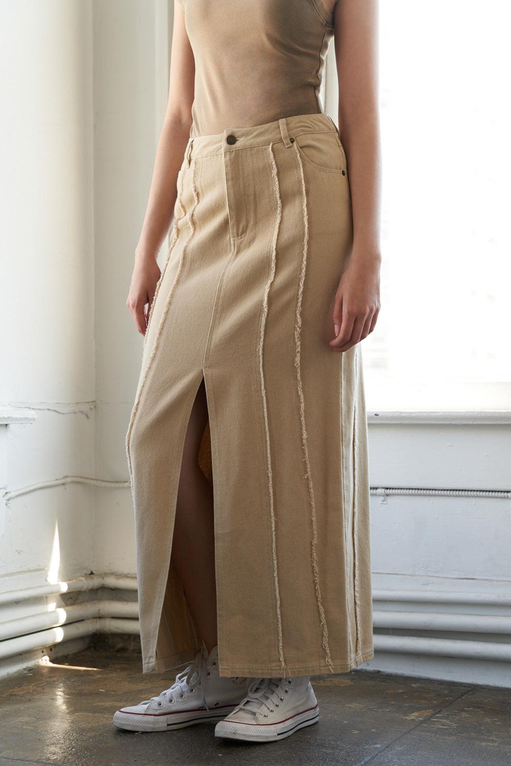 BETWEEN THE PAGES WOVEN SKIRT.