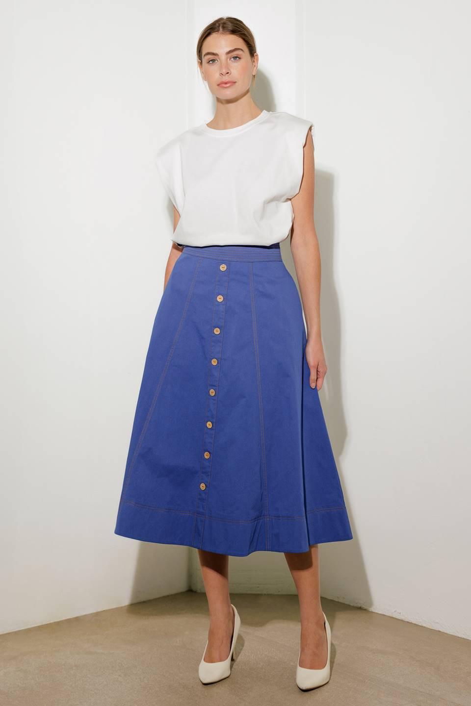 ENCHANTED ELEGANCE MIDI SKIRT.
