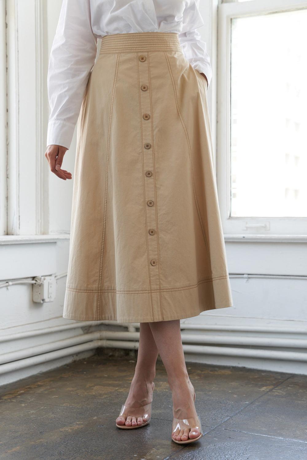 ENCHANTED ELEGANCE MIDI SKIRT.
