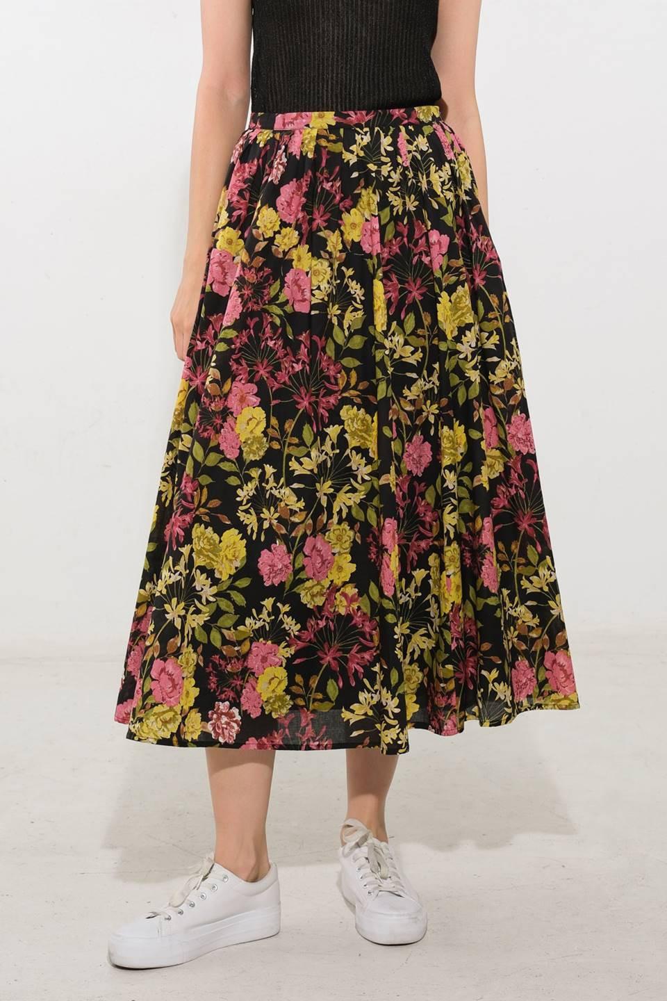 LOVE YOU MORE WOVEN MIDI SKIRT.