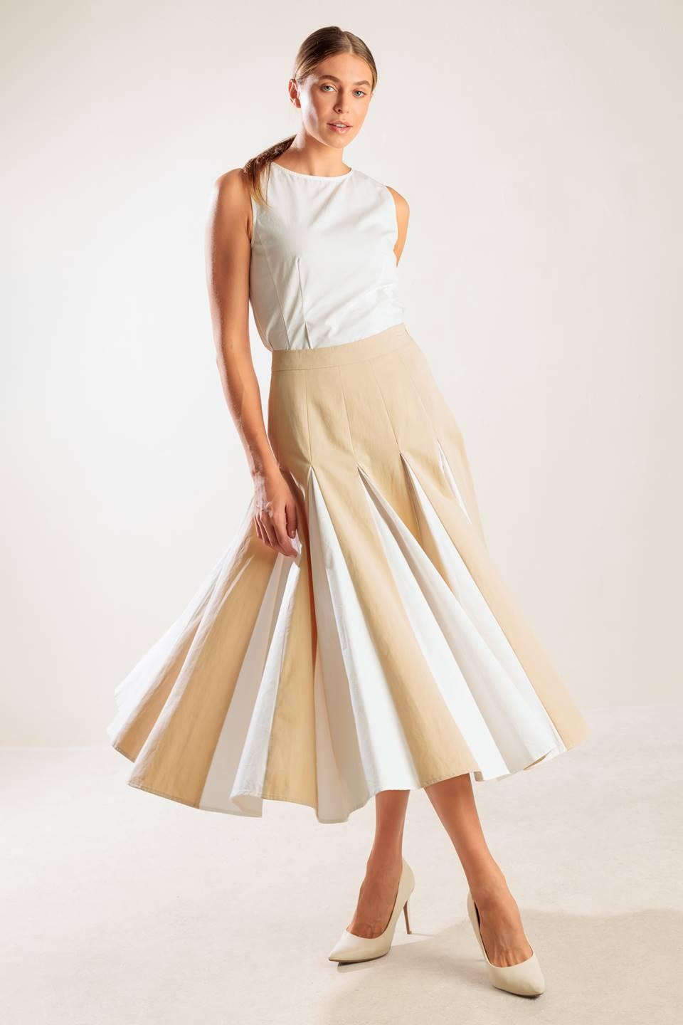 THE SWEETEST THING WOVEN MIDI SKIRT.