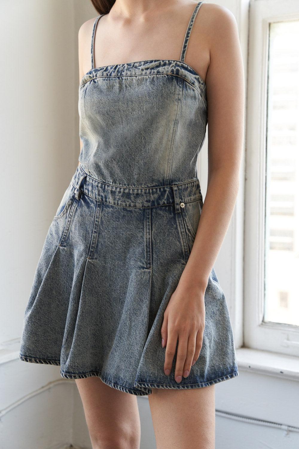 MY BEST CHAPTER DENIM ROMPER.