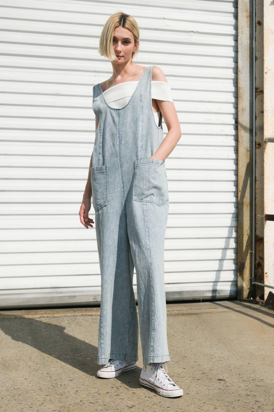 JOURNEY OF LOVE DENIM JUMPSUIT.