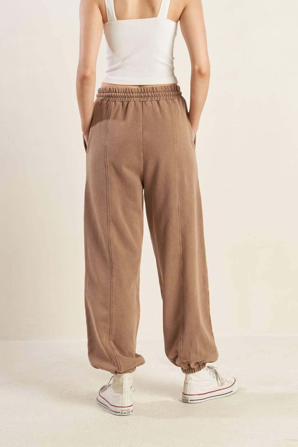 DELIGHTFUL DRAPE FRENCH TERRY JOGGER PANTS.