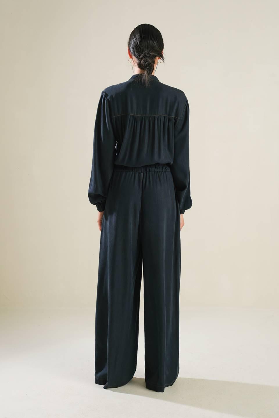 HORIZON HAVEN WOVEN JUMPSUIT.