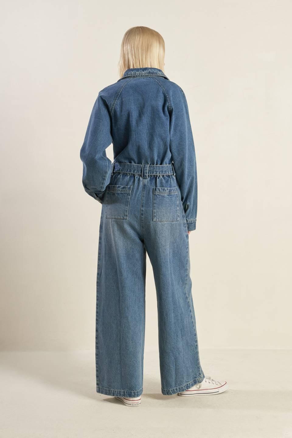 PERFECT MEET DENIM JUMPSUIT.