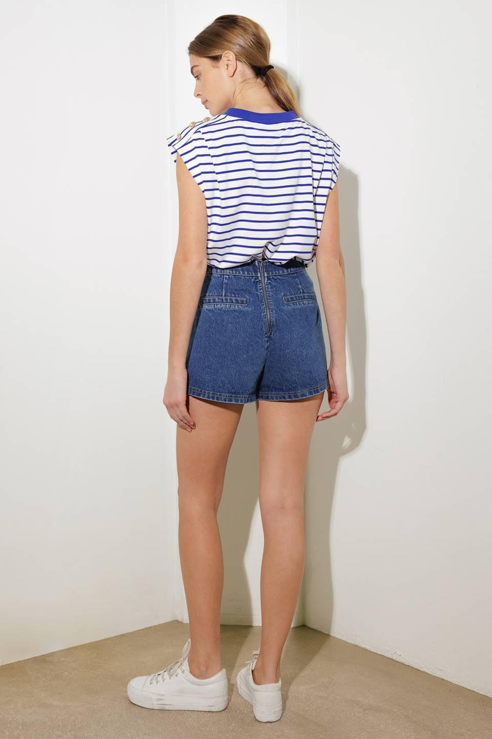 FOR A SECOND DENIM SKORT - Flying Tomato - SHORTS - Freemarket