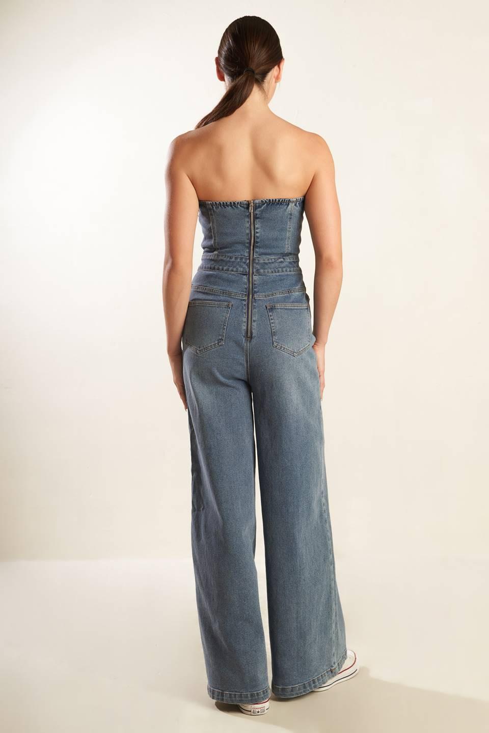 LOOK WHAT WE STARTED DENIM JUNPSUIT.