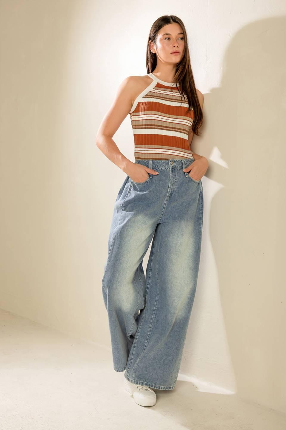 HIGH STAKES DENIM PANTS.