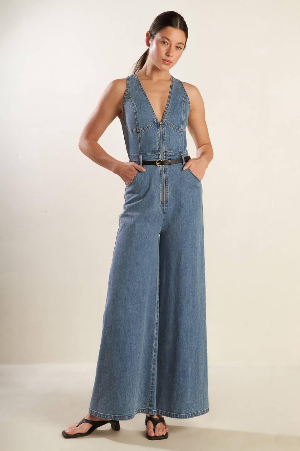 BEAUTIFUL THINGS DENIM JUMPSUIT.