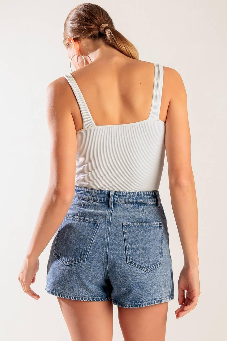 BY CHANCE DENIM SKORT.