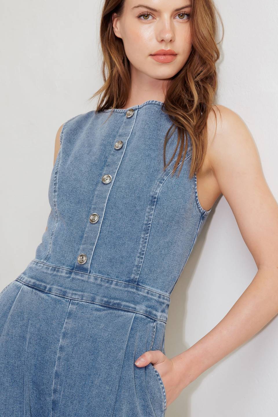 ALL SET AND STYLED DENIM JUMPSUIT