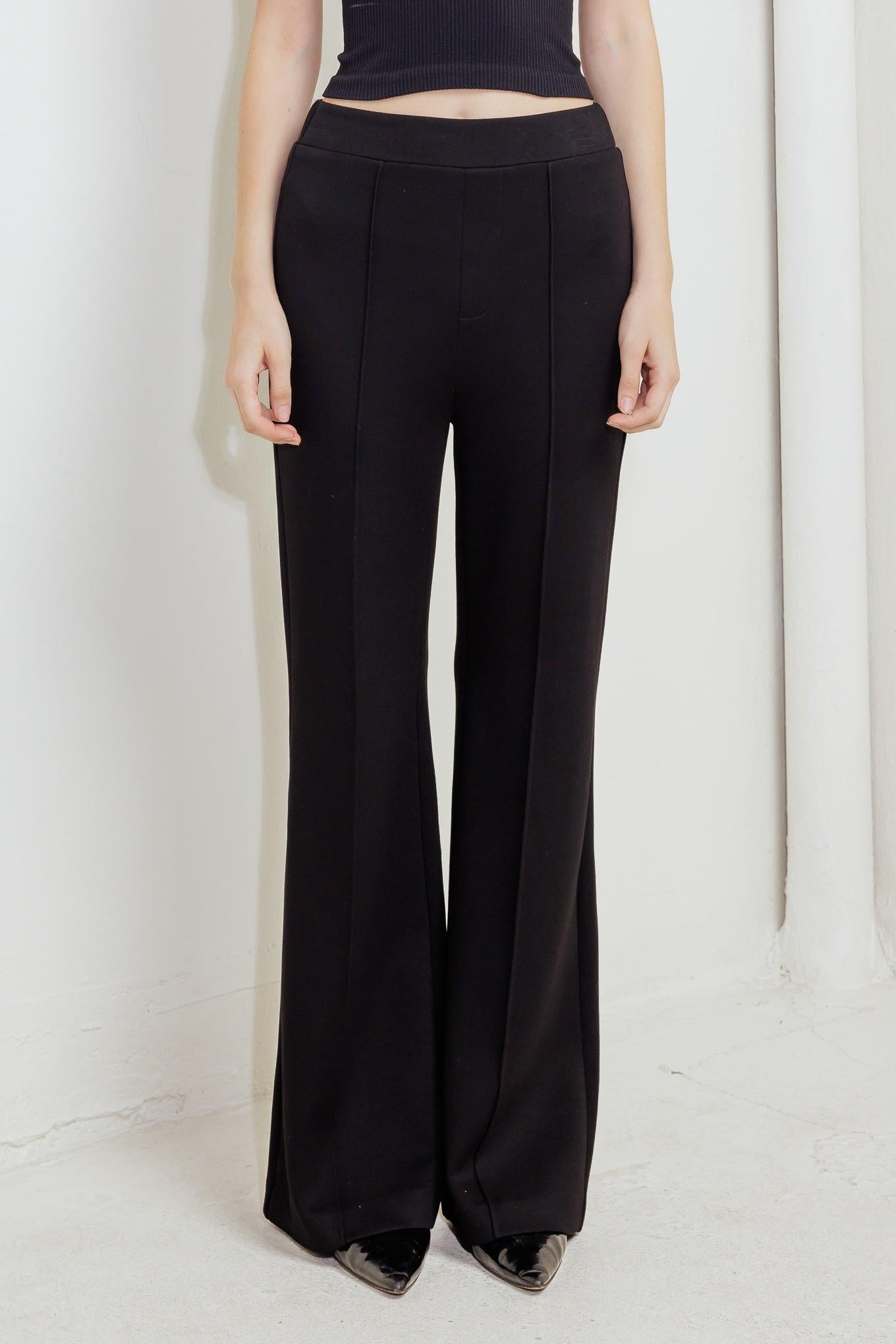 MODERN FLOW BLACK WOVEN PANTS.