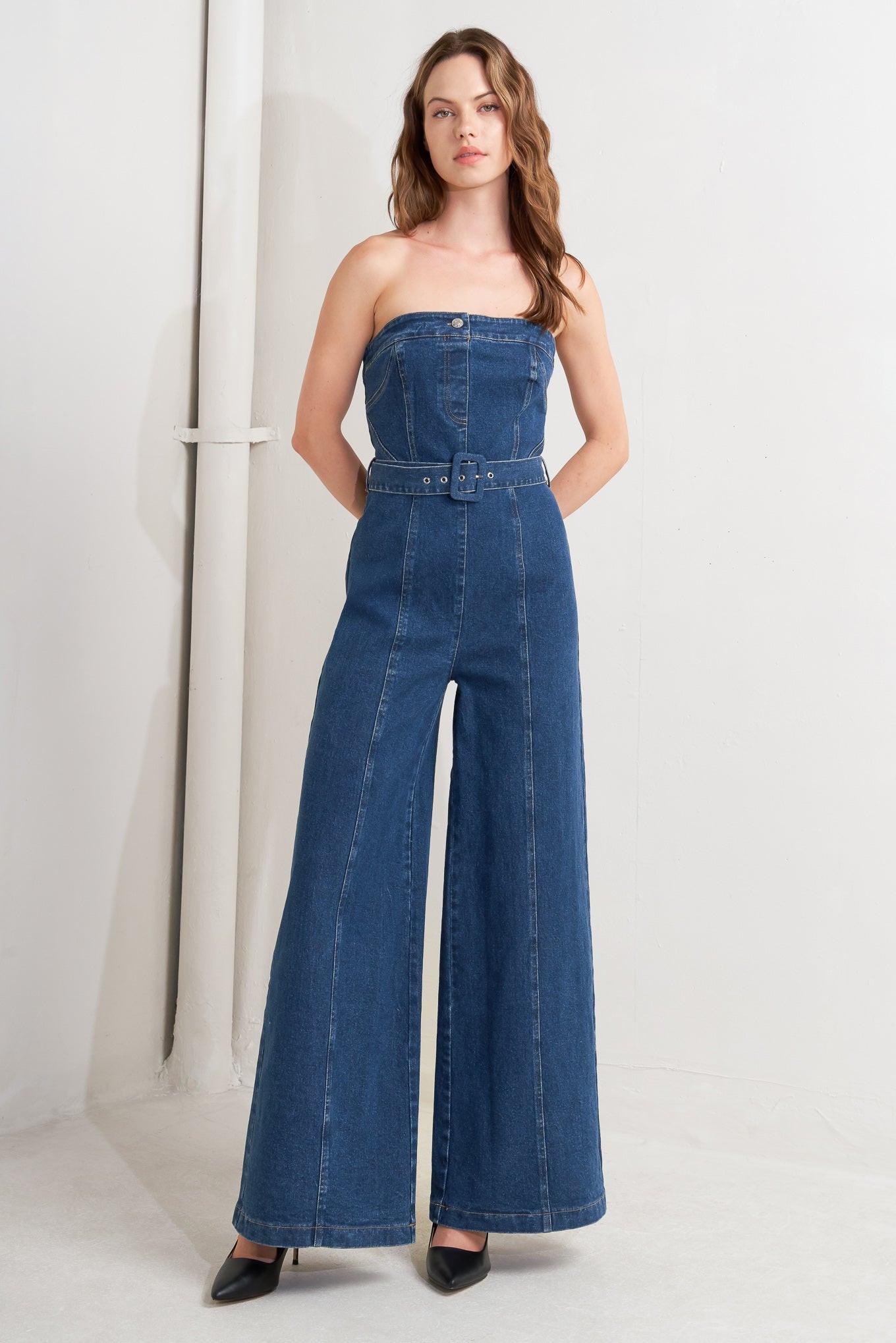RETRO DIVE DENIM JUMPSUIT.