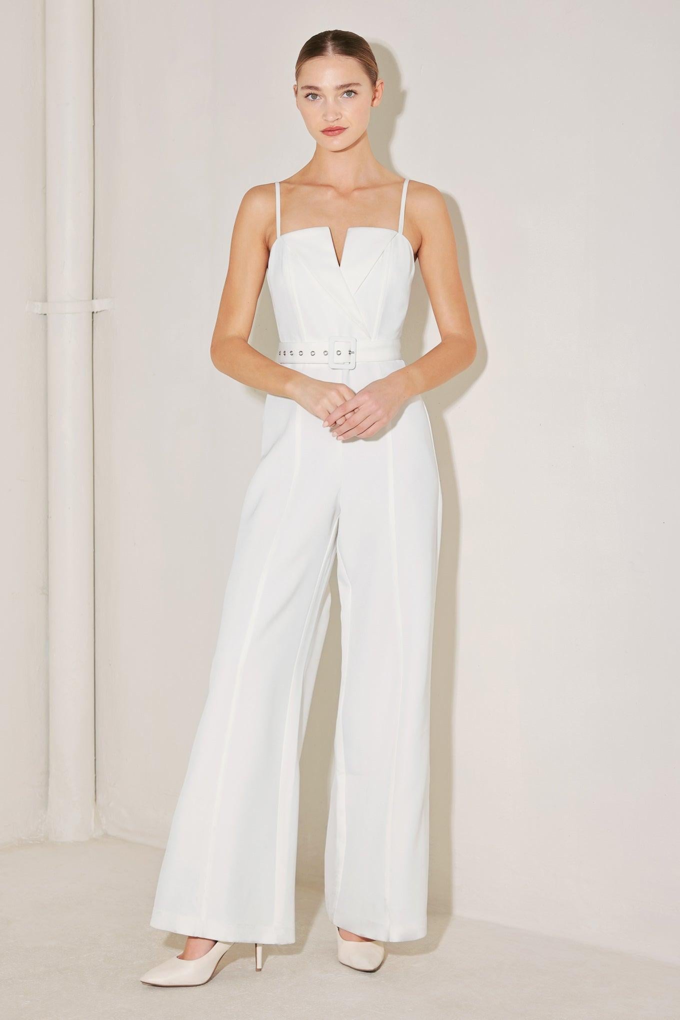 ARCTIC ELEGANCE WOVEN JUMPSUIT.
