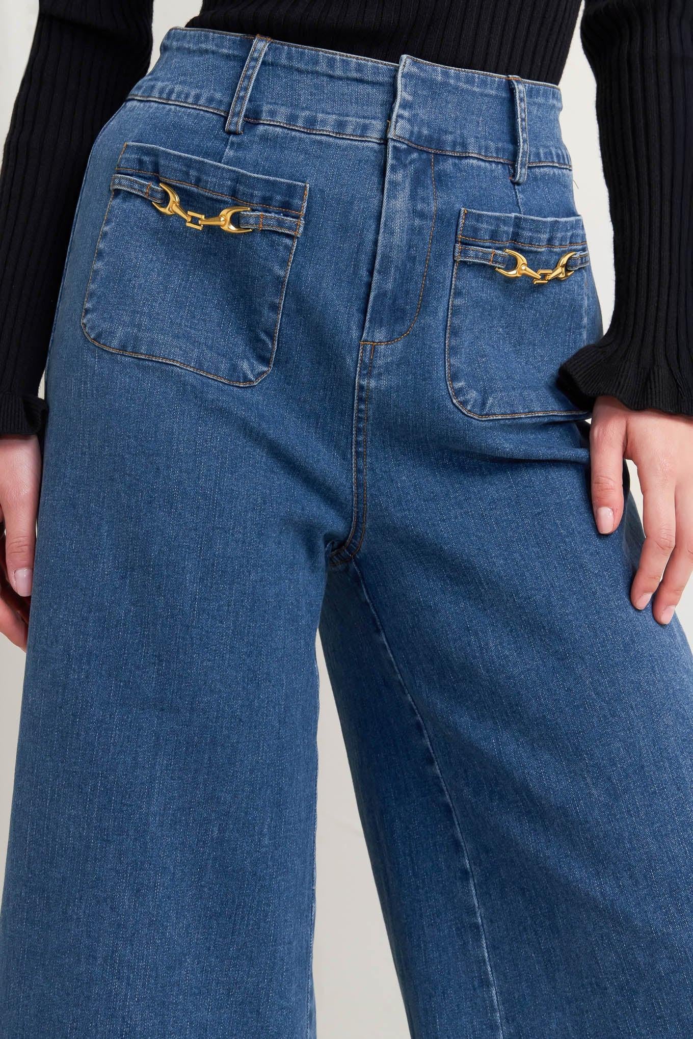 TIMELESS BLUE DENIM PANTS.