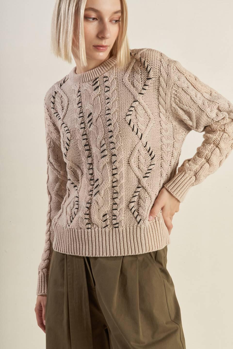 LITTLE BIT IN LOVE SWEATER KNIT TOP.