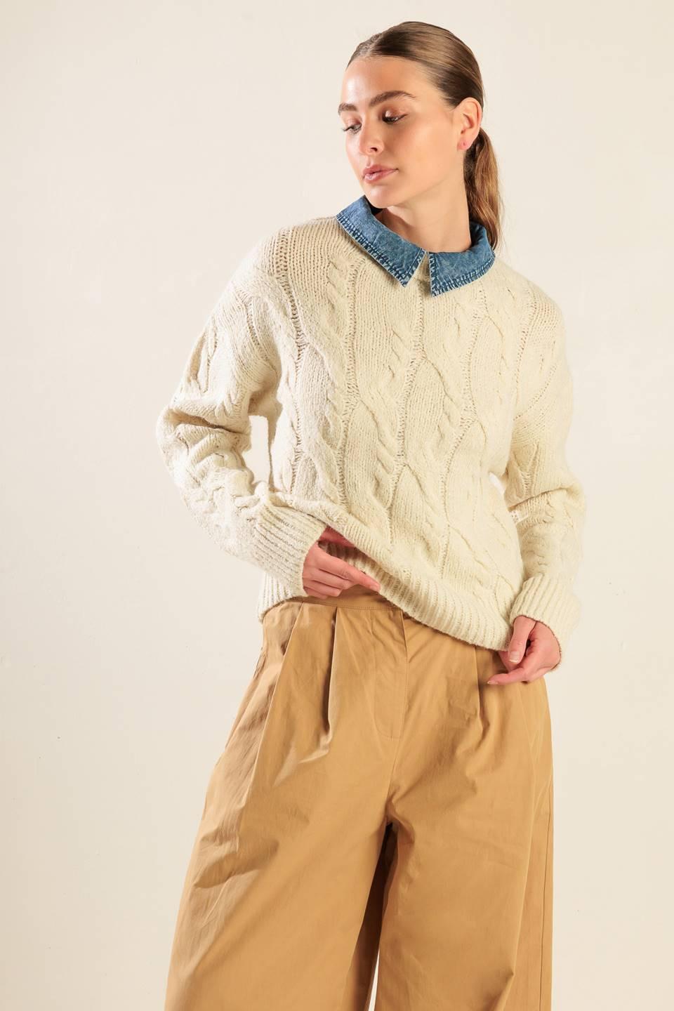 TOTALLY SMITTEN PULLOVER SWEATER TOP.