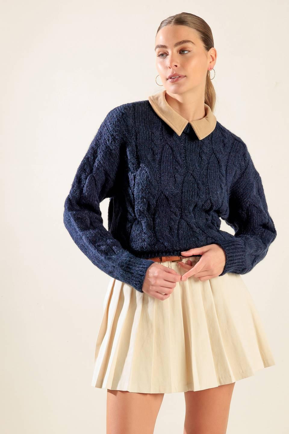 TOTALLY SMITTEN PULLOVER SWEATER TOP.