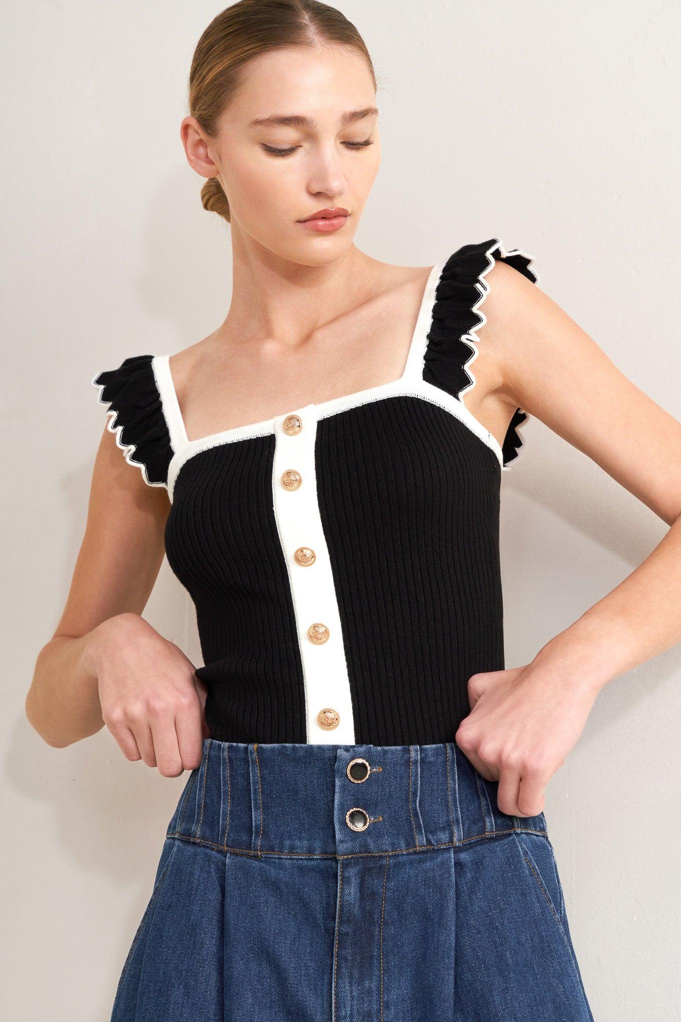 COFFEE DATE CHIC SWEATER KNIT TOP.