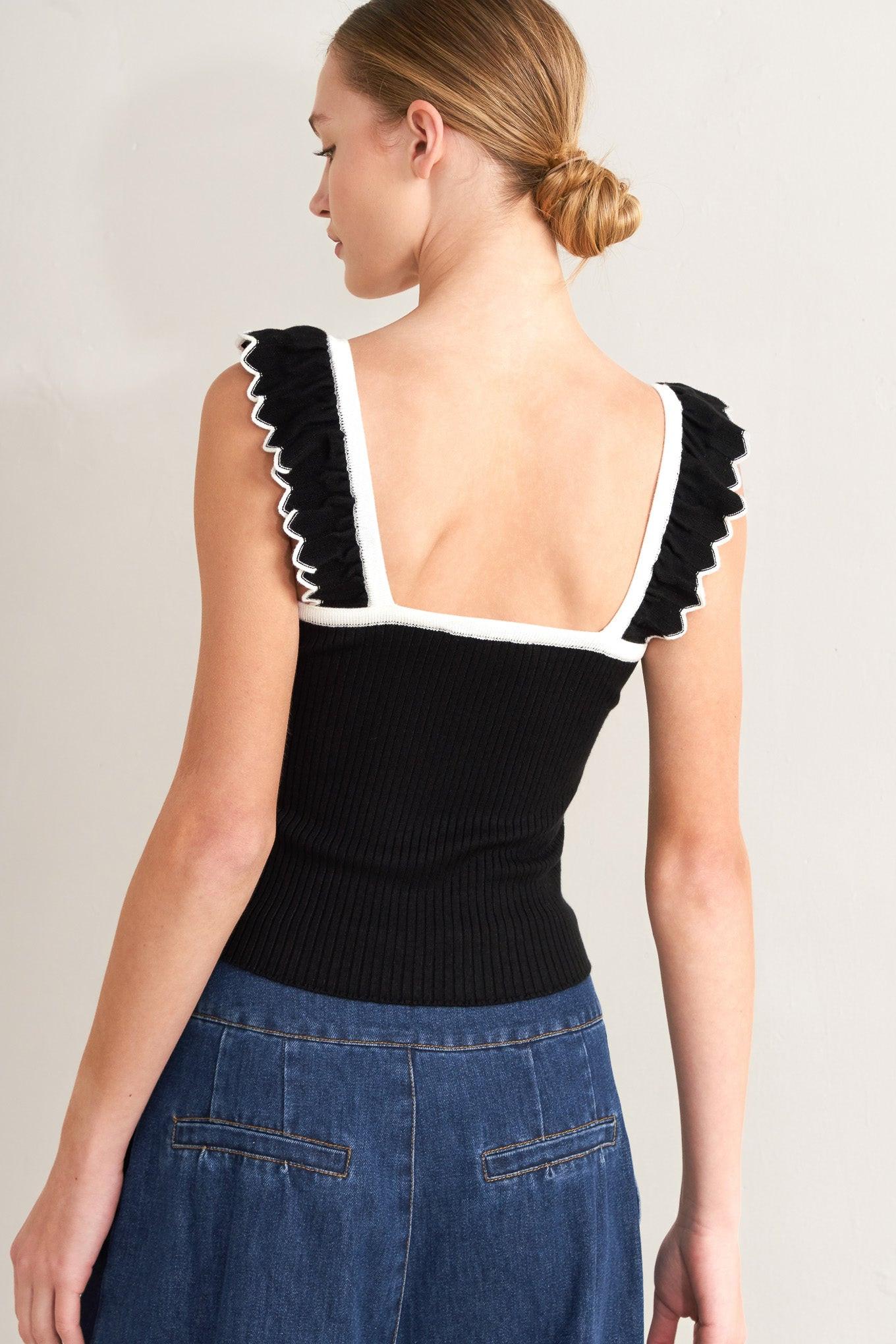 COFFEE DATE CHIC SWEATER KNIT TOP.