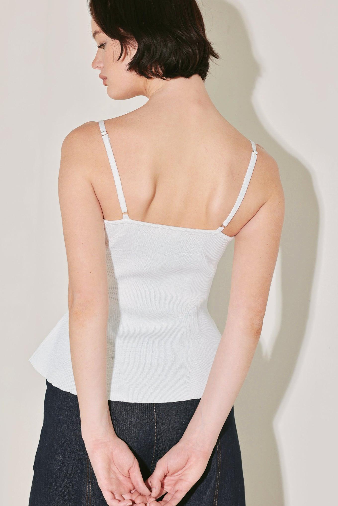 AFTER HOURS ICON SWEATER KNIT CAMI TOP.