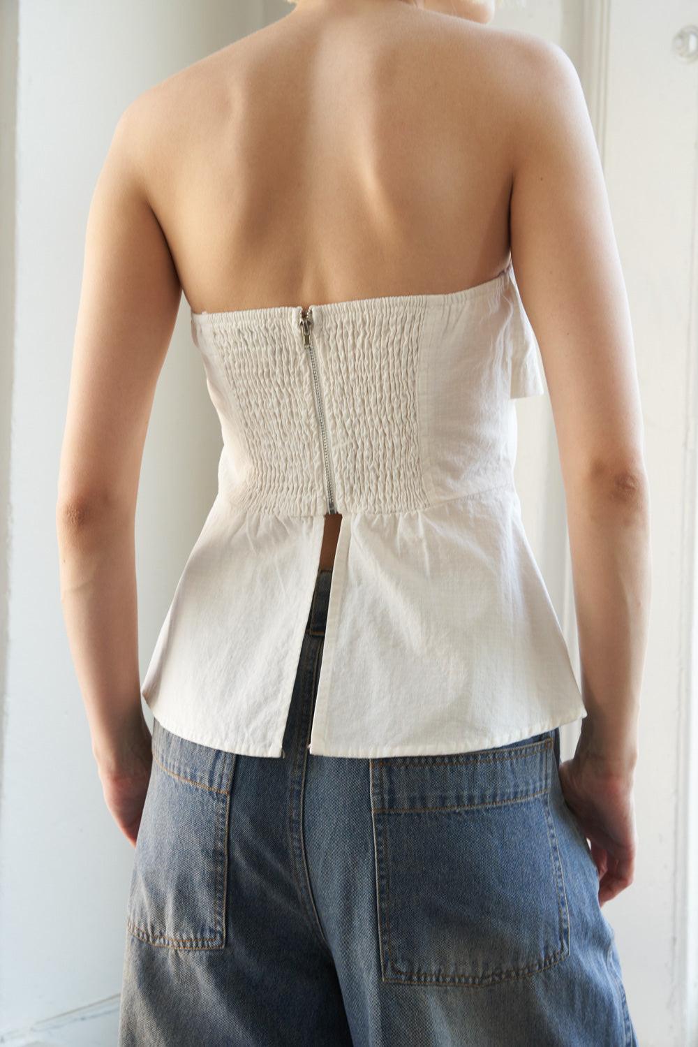LONGING AND LOVE WOVEN TOP.