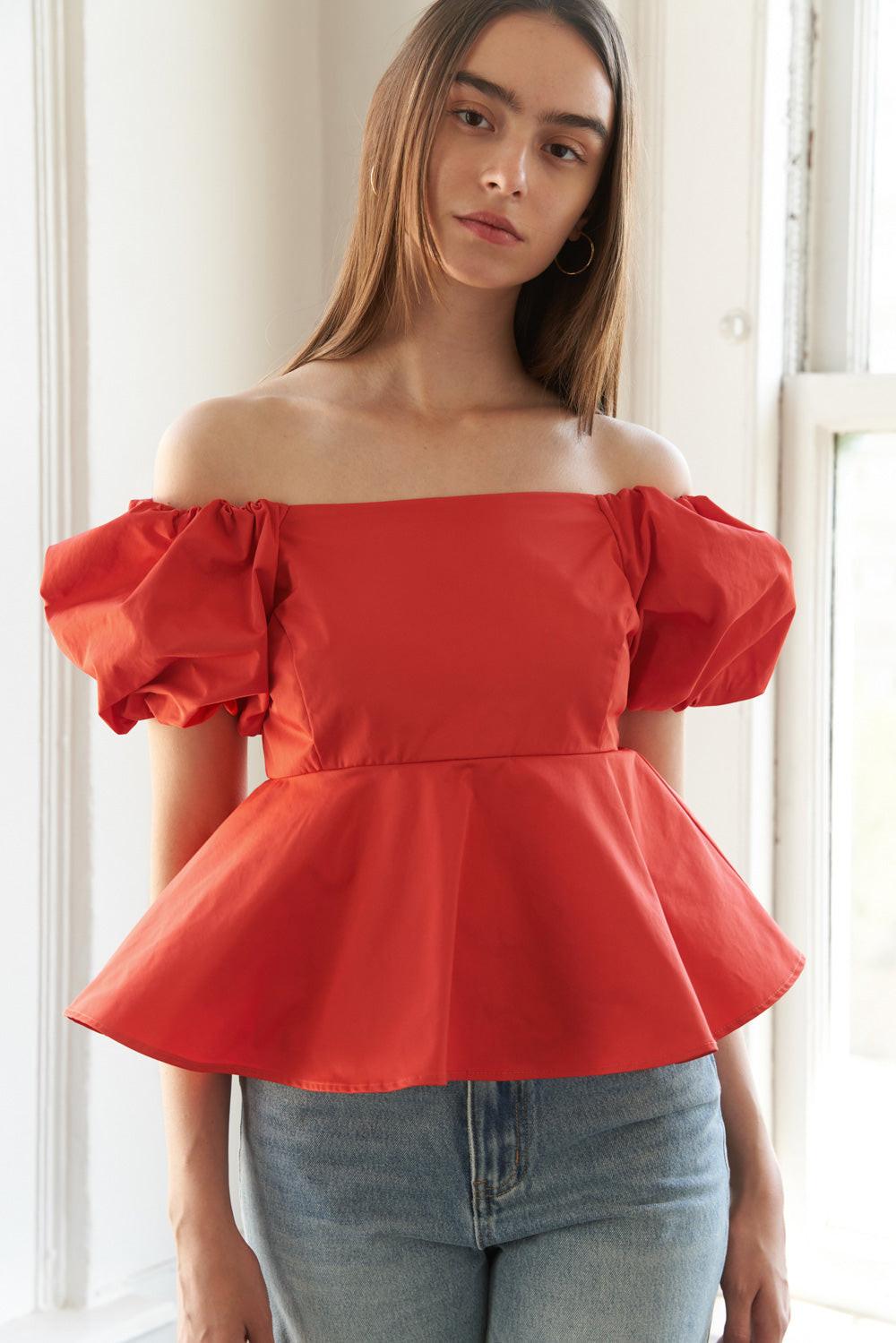 STUNNING GLORY WOVEN TOP.
