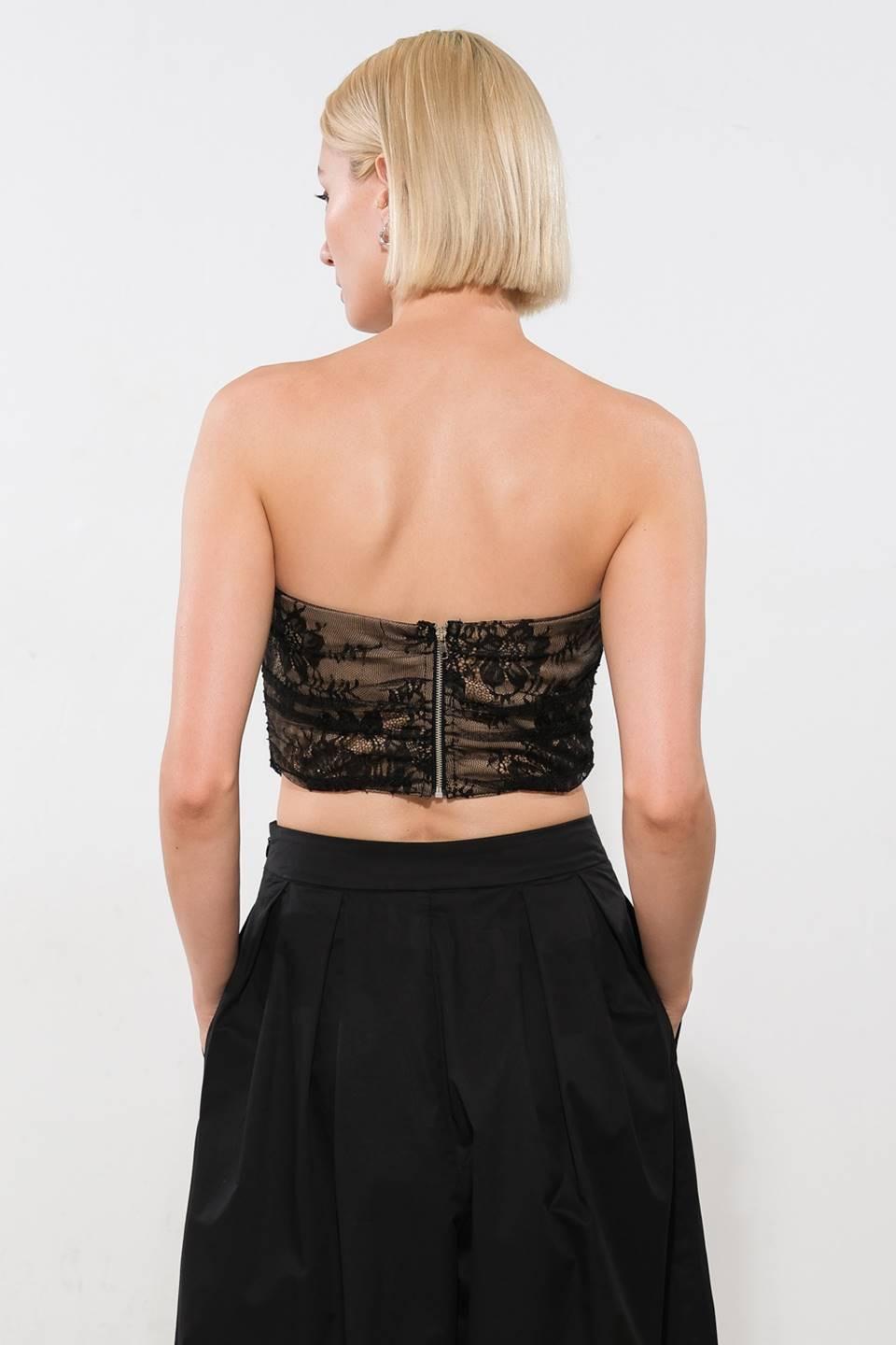 BE THE EXCEPTION LACE CROP TOP.