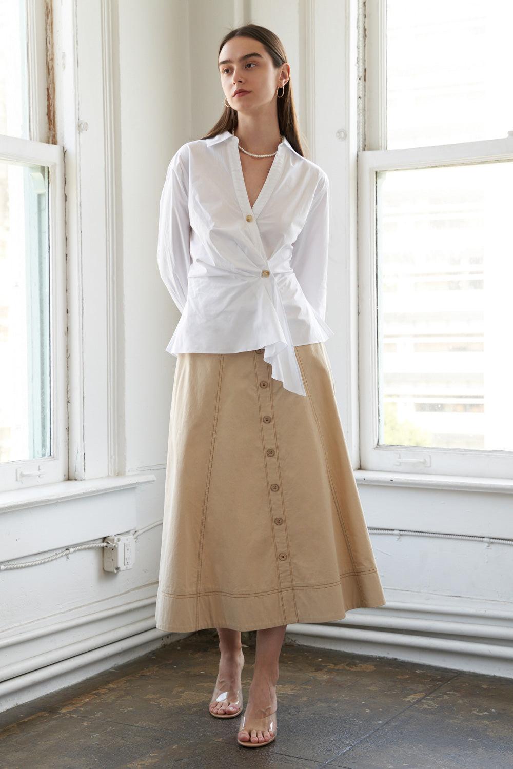 WANDERLUST ASH WOVEN TOP.