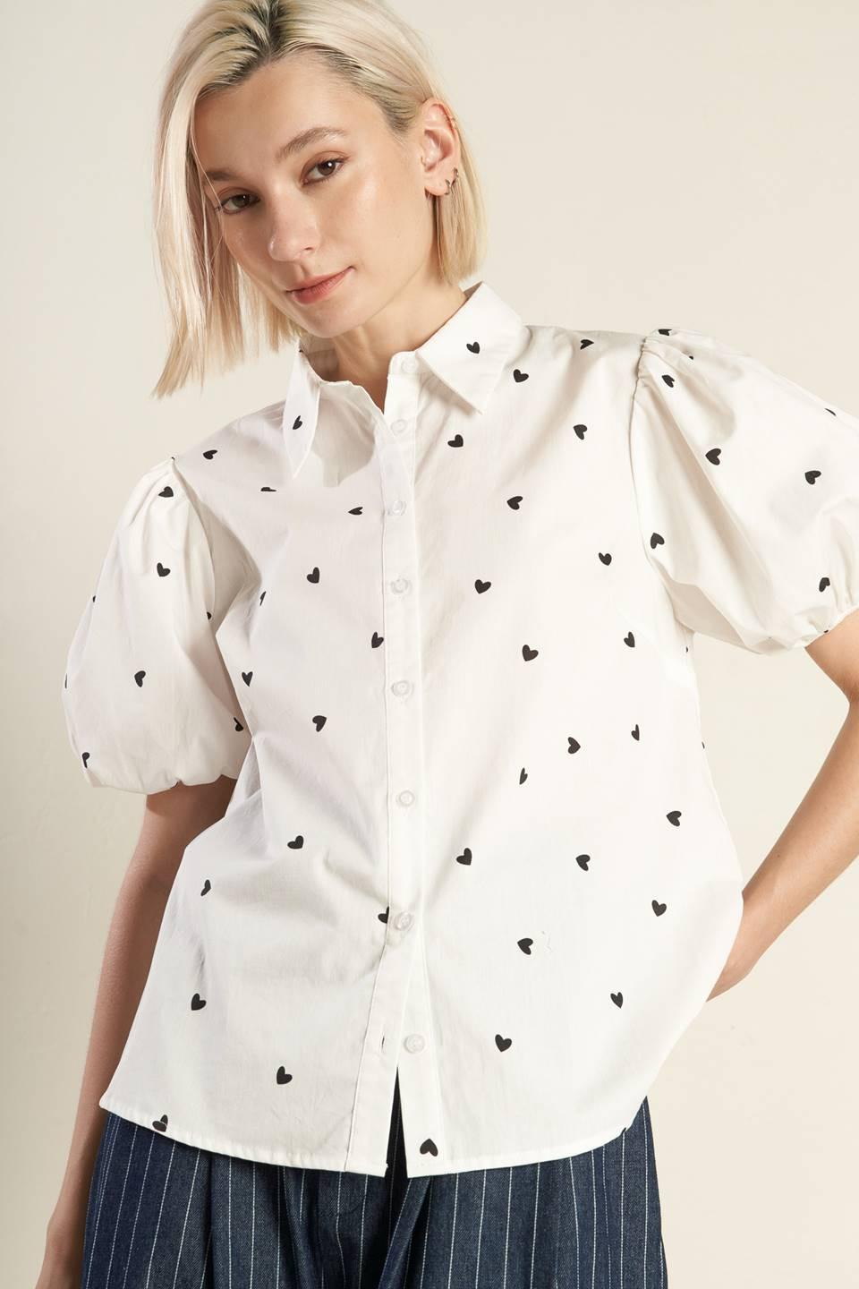 FOREVER DAYDREAMING WOVEN TOP.