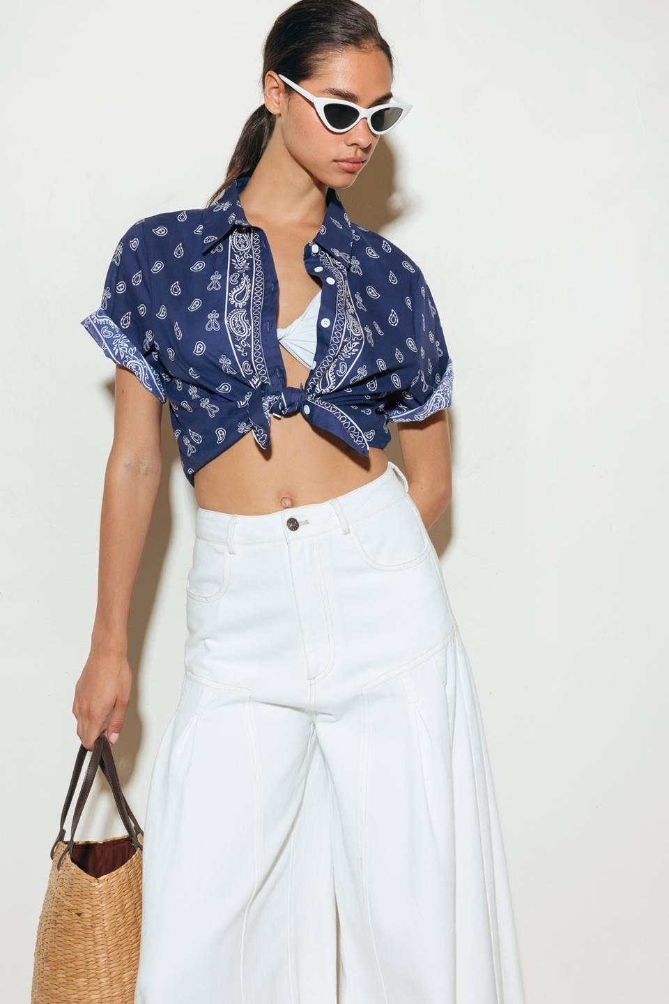 SUNKISSED MEADOW WOVEN SHIRT.