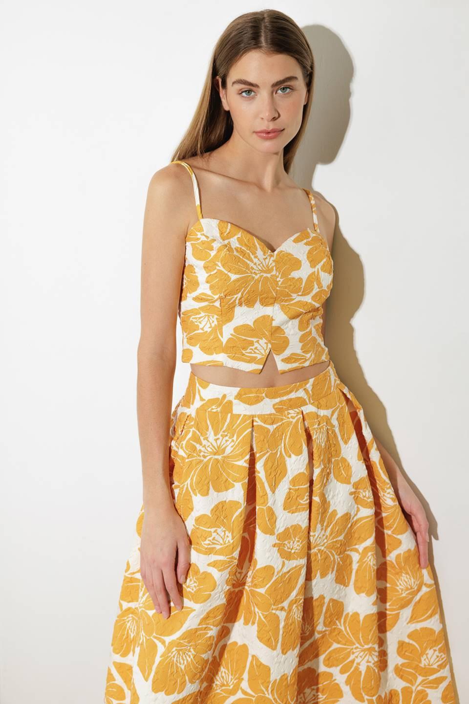 PLAIN OPTIMISM WOVEN CROP TOP - Flying Tomato - TOPS - Freemarket