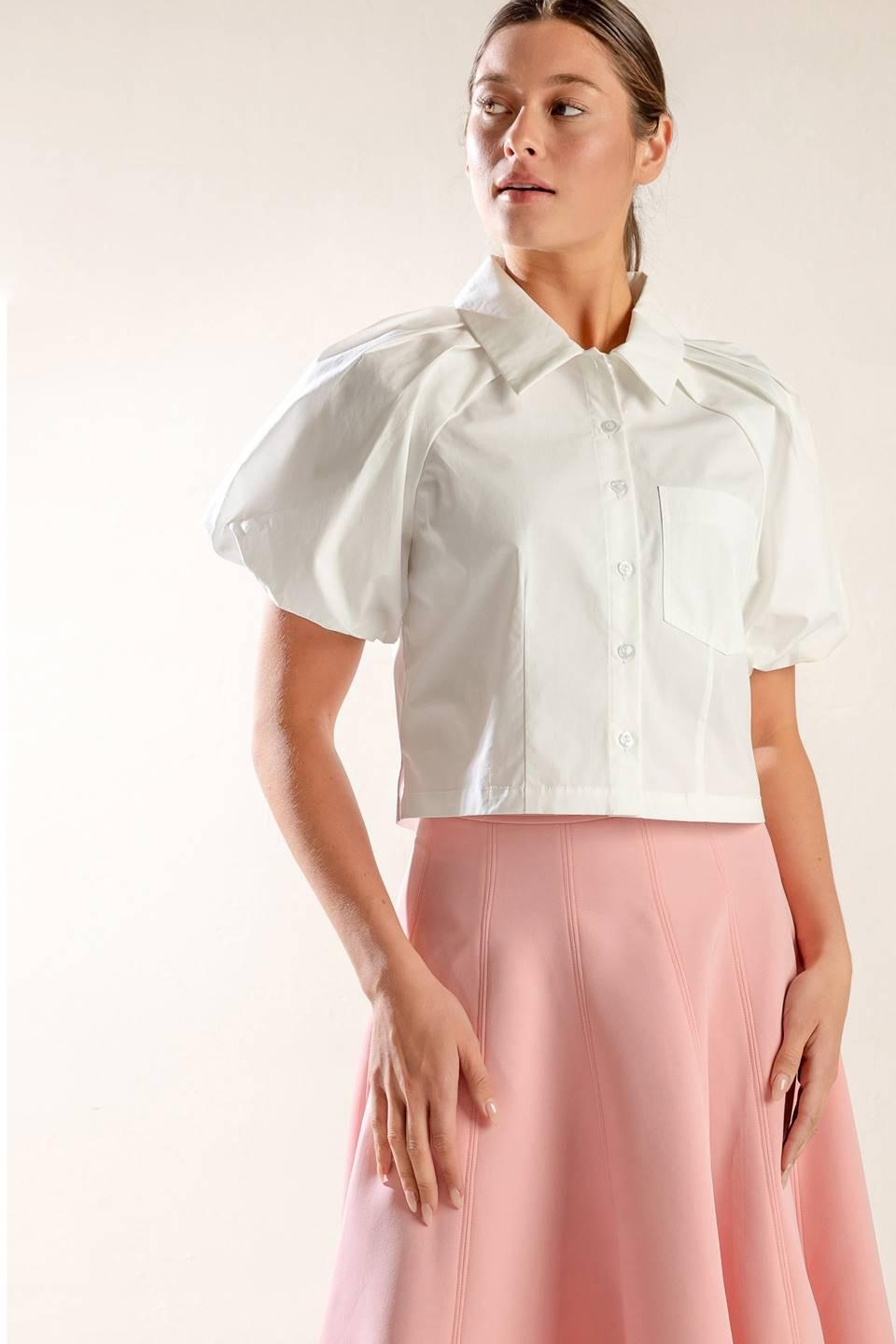 MEET YOU AT THE GARDEN WOVEN TOP.
