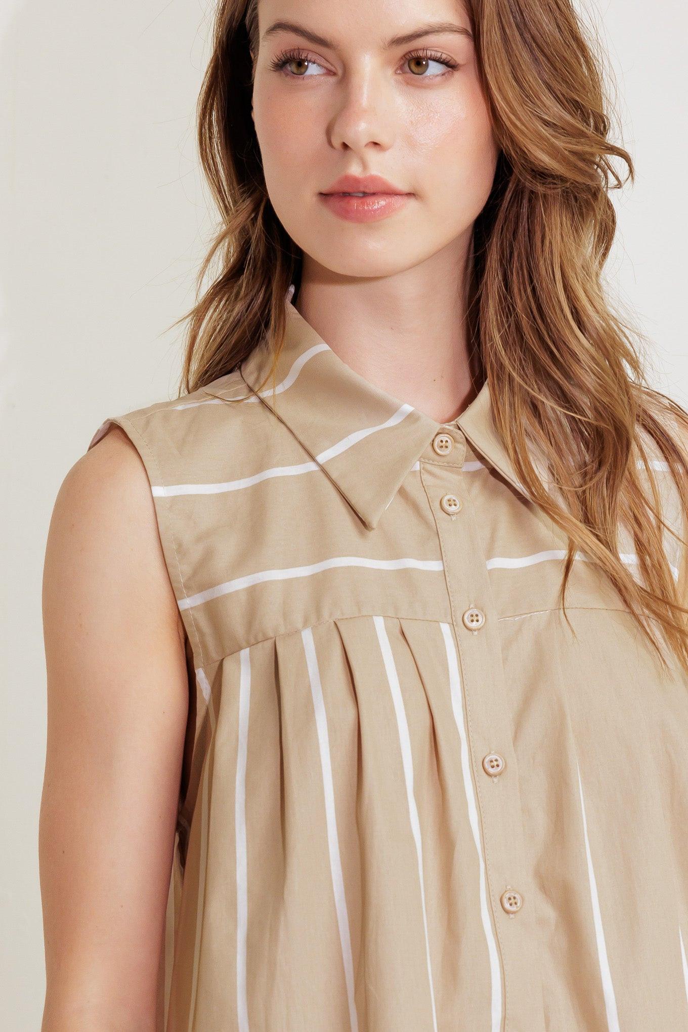 SOMEWHERE TO BE WOVEN TOP.