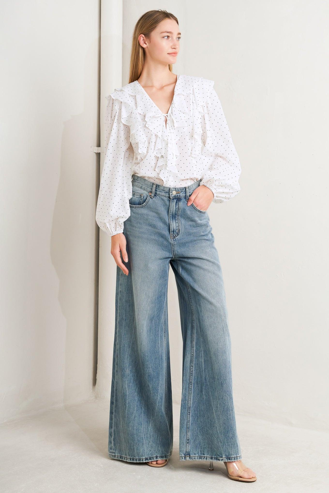 MADE OF DREAMS POLKA DOT WOVEN TOP l FREEMARKET – Flying Tomato