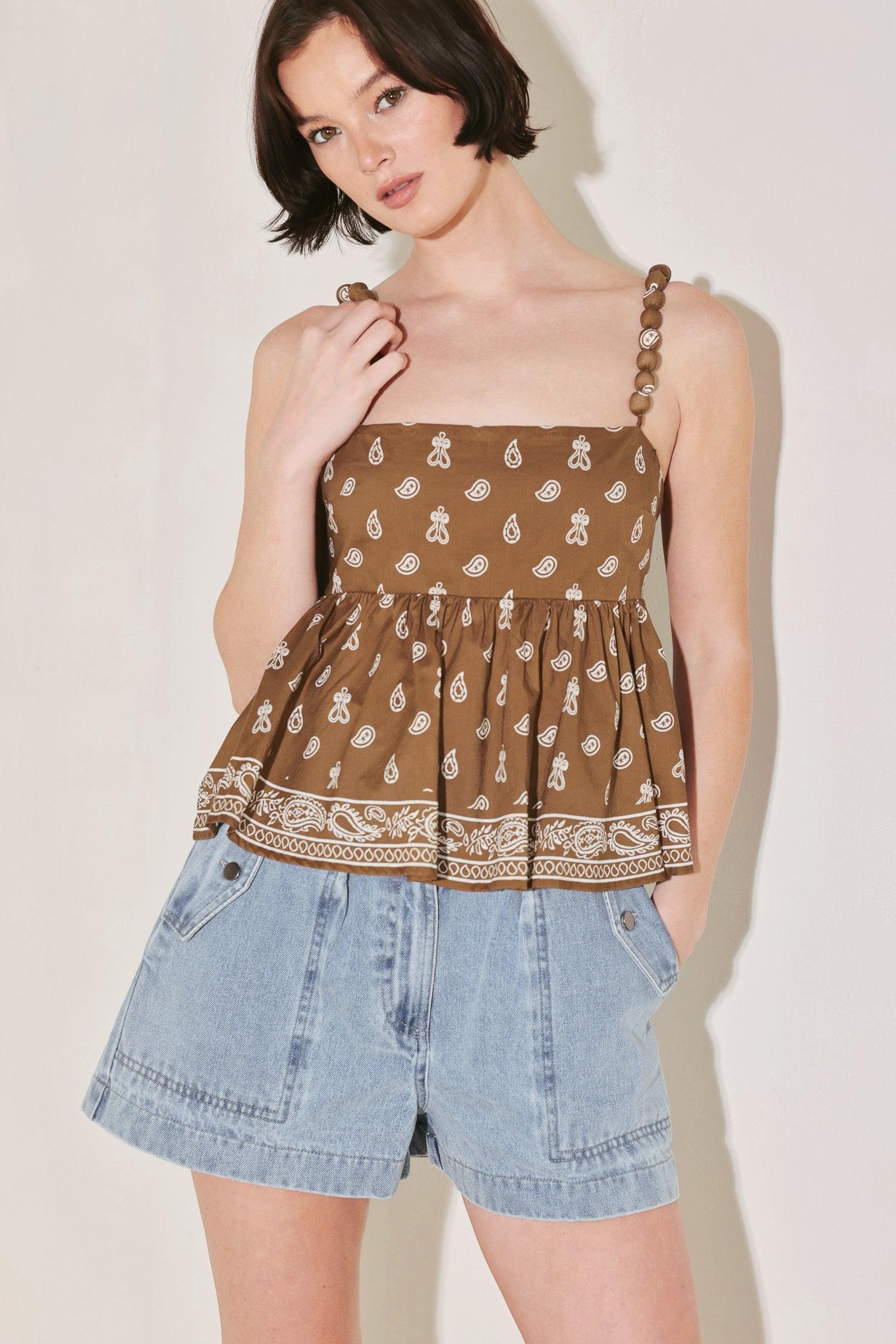 FREE SPIRIT MODE WOVEN TOP.