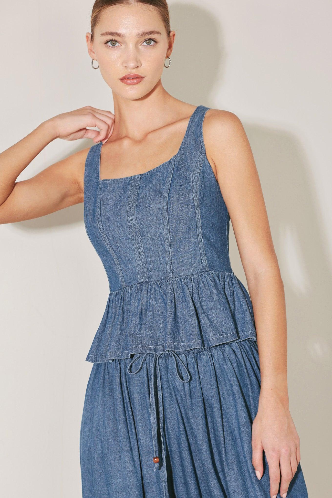 SOFT REBEL VOLUME WOVEN TOP.