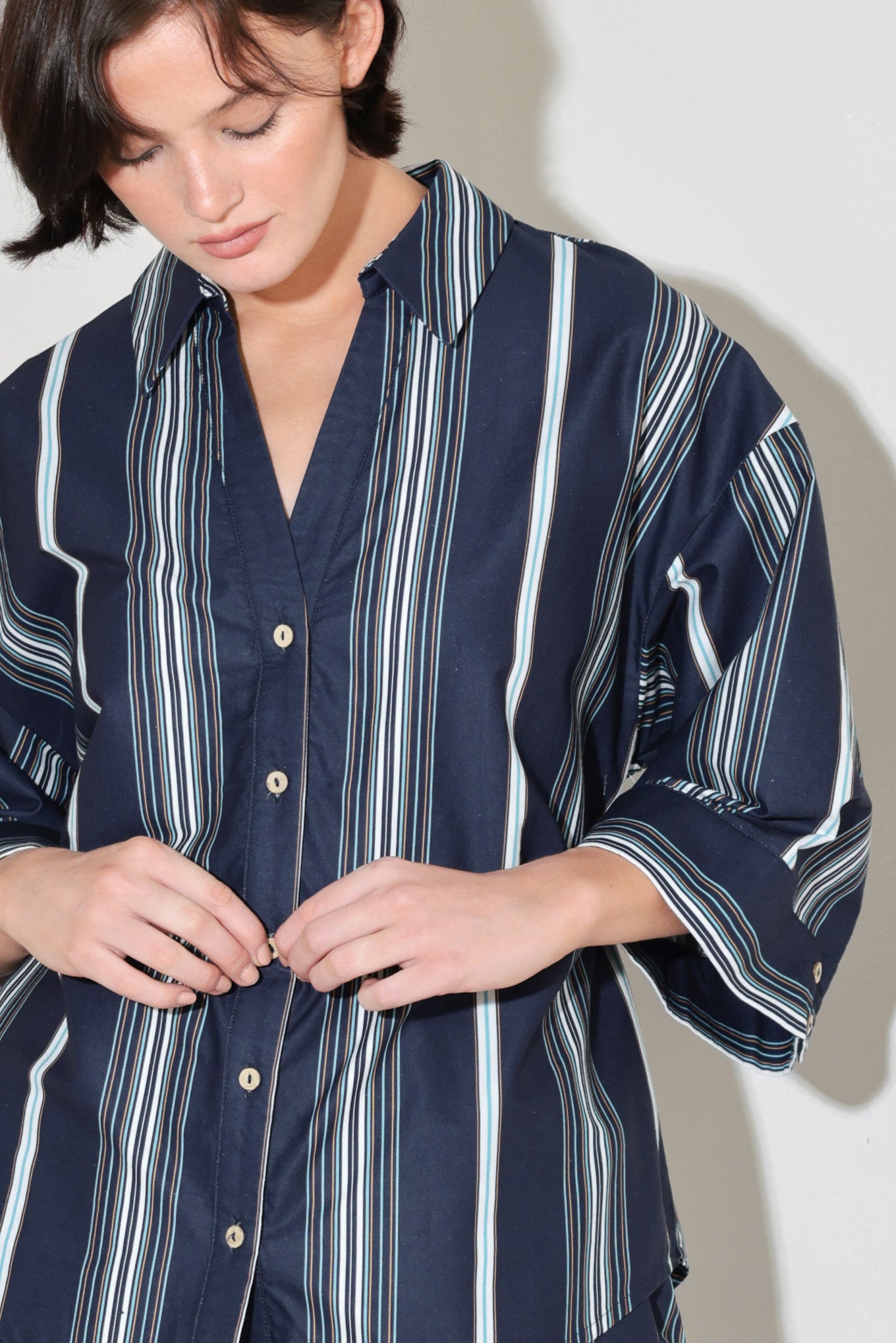 CITY STRIPE WOVEN TOP - Flying Tomato - TOPS - Freemarket