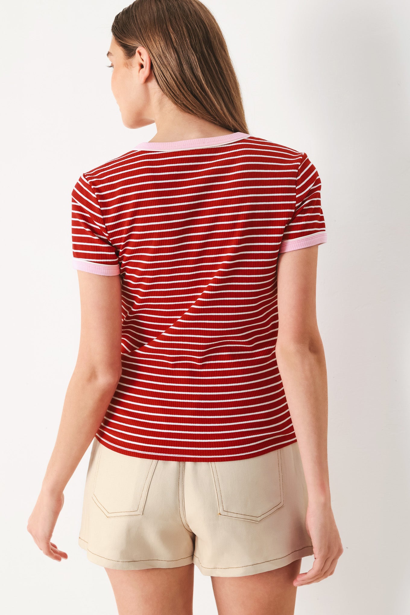 SWEET DAYDREAM STRIP KNIT TOP.