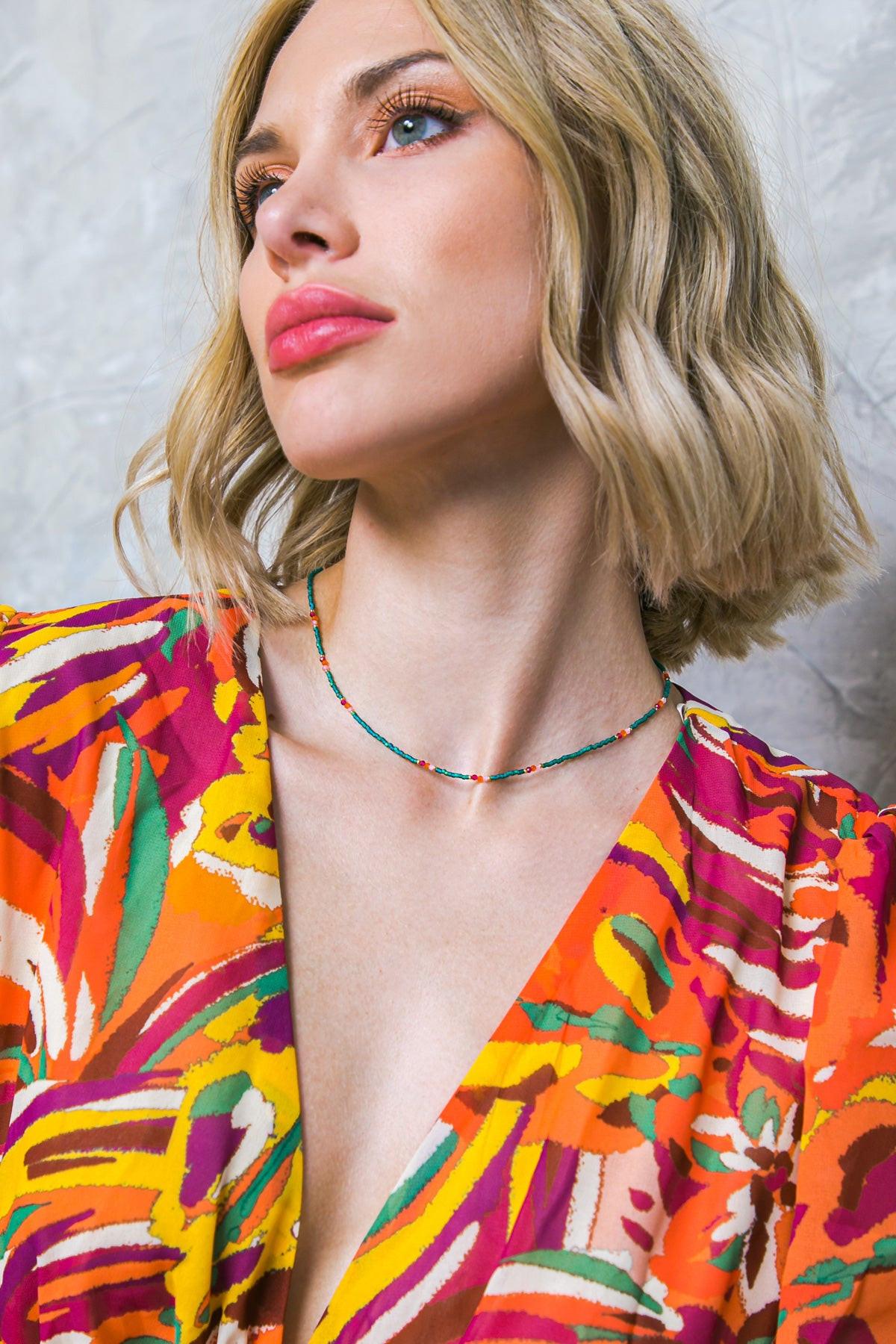 BOHO FLEX GREEN CHOKER.
